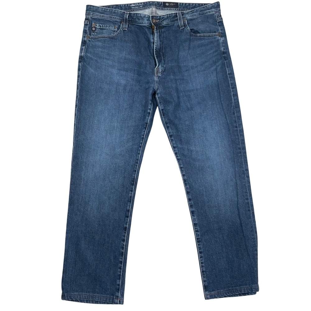 AG Adriano Goldschmied Mens 38x32 Blue Everett Slim Straight Japan Stretch Denim